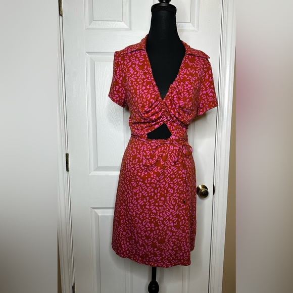 Free People | Women's Marsaille Mini Dress - Rust Combo - Picture 7 of 8